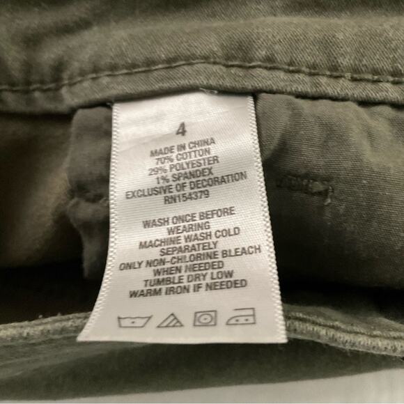 Aeropostale MIDI Army Green Short 4 Cabincore Fisherman Gorpcore Boho Normcore - Picture 10 of 10